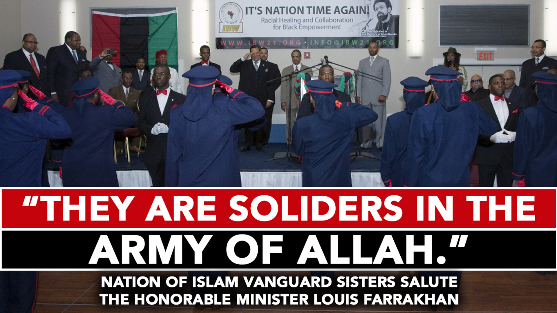 Nation Of Islam Vanguard Sisters Salute Minister Farrakhan
