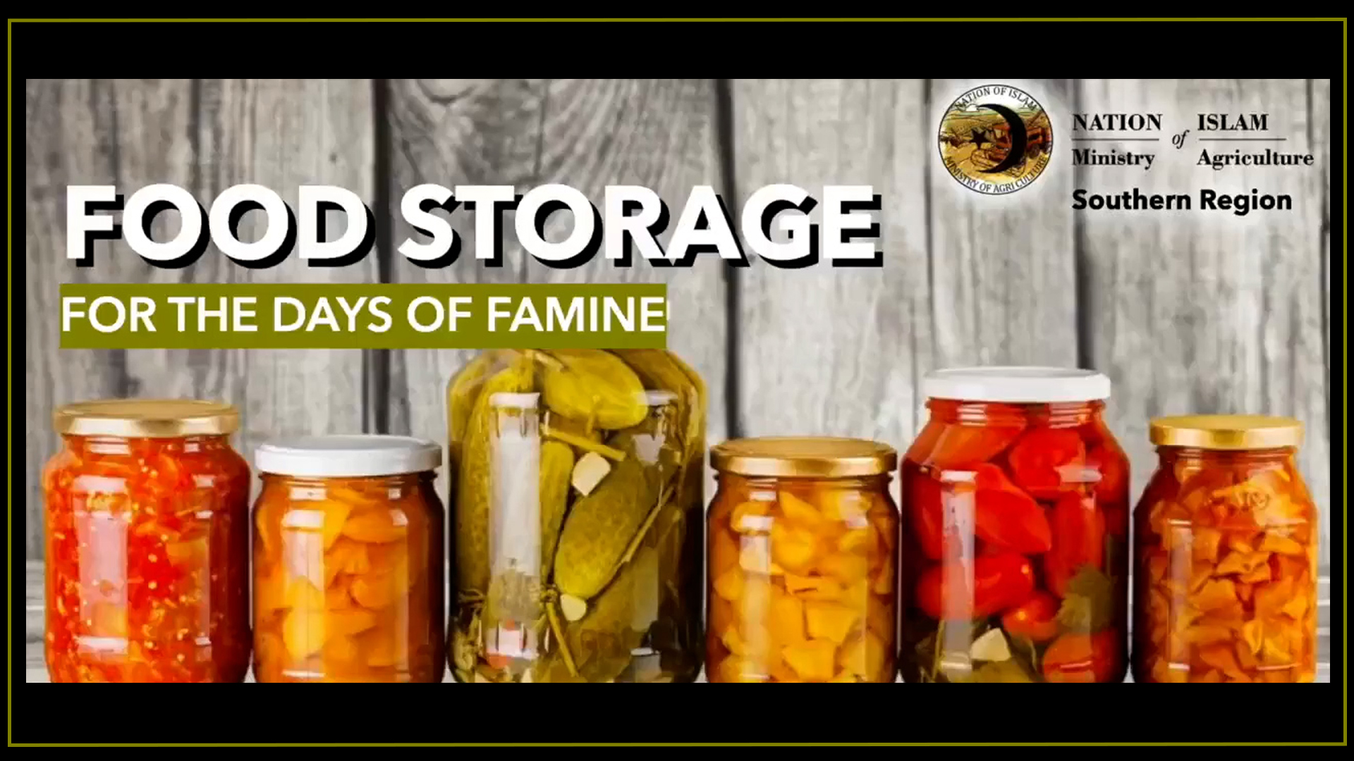 Food Storage Training For Days Of Famine