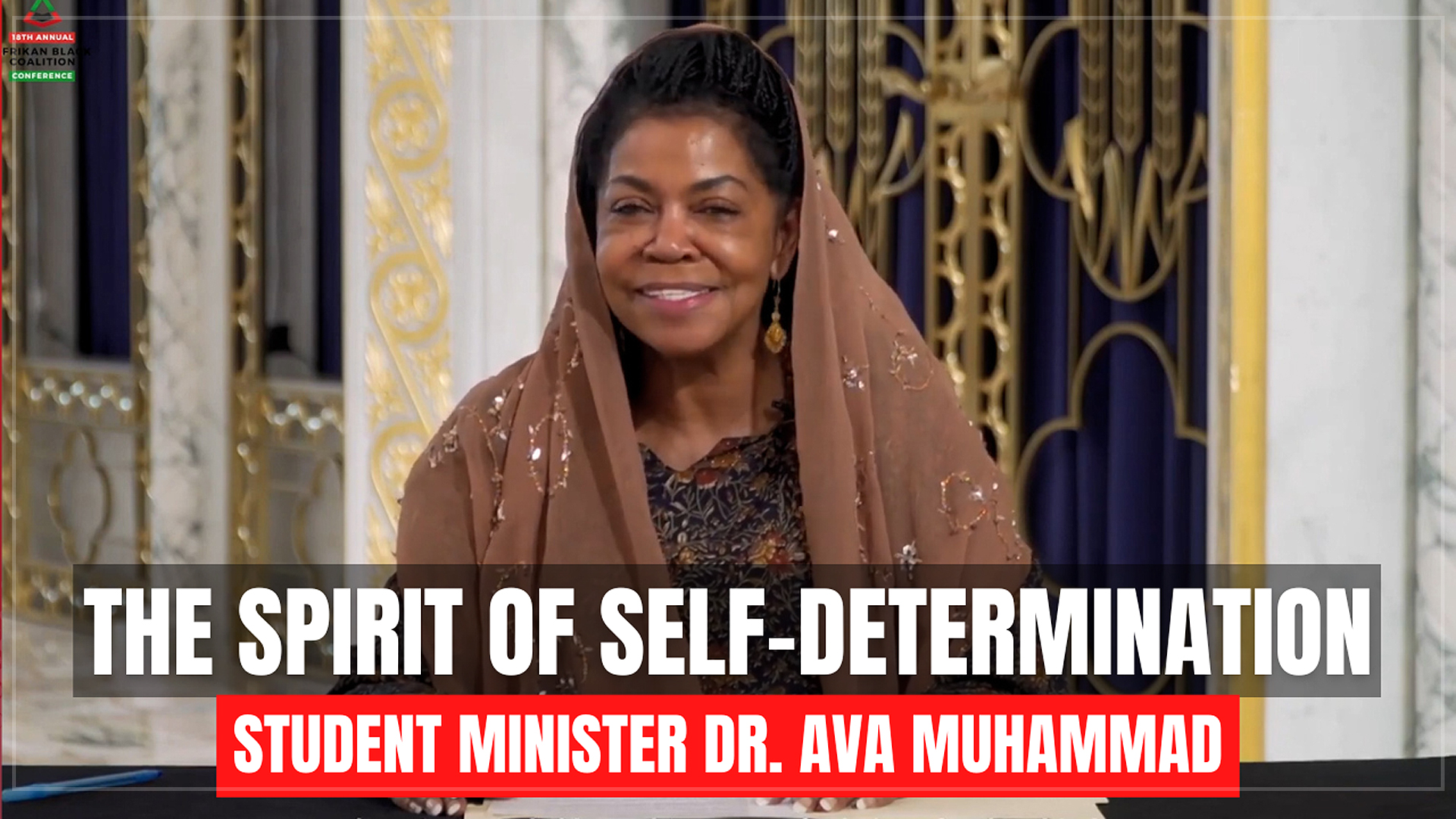 Student Minister Ava Muhammad speaks on Self Determination